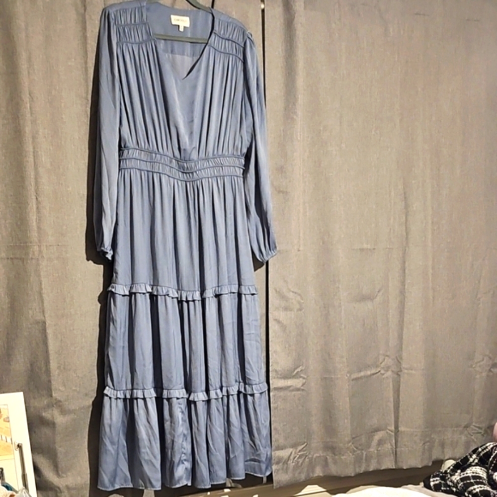 Elegant baby blue maxi dress